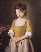 Pietro Antonio Rotari Portrait of a Young Girl, La Penitente painting